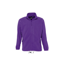 SOL'S NORTH cipzáras férfi polár pulóver SO55000, Dark Purple-L férfi pulóver, kardigán
