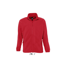 SOL'S NORTH cipzáras férfi polár pulóver SO55000, Red-5XL