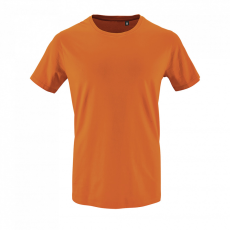 SOL'S organikus kereknyakú rövid ujjú férfi póló SO02076, Orange-XL