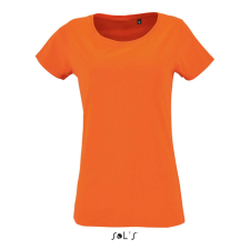 SOL&#039;S organikus környakas Női rövid ujjú póló SO02077, Orange-S női póló