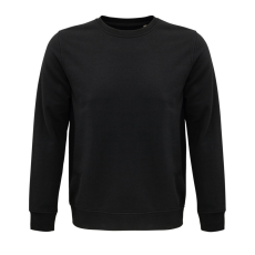 SOL'S organikus környakas pulóver frottír béléssel SO03574, Black-M