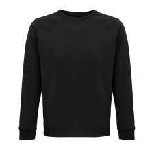 SOL'S organikus unisex környakas pulóver SO03567, Black-L férfi pulóver, kardigán