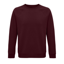 SOL'S organikus unisex környakas pulóver SO03567, Burgundy-2XL női pulóver, kardigán