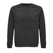 SOL'S organikus unisex környakas pulóver SO03567, Charcoal Melange-XS női pulóver, kardigán