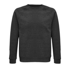 SOL&#039;S organikus unisex környakas pulóver SO03567, Charcoal Melange-XS női pulóver, kardigán