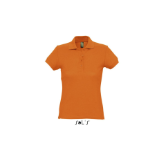SOL'S PASSION négy gombos rövid ujjú Női galléros pamut póló SO11338, Orange-L