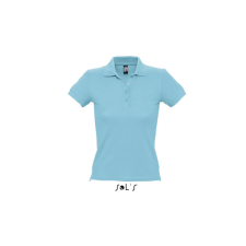 SOL&#039;S PEOPLE rövid ujjú Női galléros pamut póló SO11310, Atoll Blue-L női póló