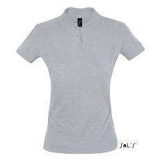SOL'S PERFECT három gombos Női rövid ujjú galléros piké póló SO11347, Grey Melange-2XL