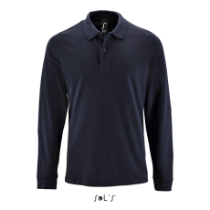 SOL'S PERFECT hosszú ujjú férfi galléros piké póló SO02087, French Navy-3XL