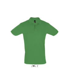 SOL'S PERFECT két gombos férfi rövid ujjú galléros piké pamut póló SO11346, Kelly Green-3XL