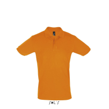 SOL&#039;S PERFECT két gombos férfi rövid ujjú galléros piké pamut póló SO11346, Orange-S férfi póló