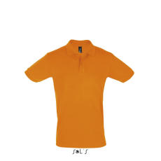 SOL'S PERFECT két gombos férfi rövid ujjú galléros piké pamut póló SO11346, Orange-XL