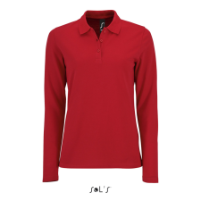 SOL'S PERFECT Női hosszú ujjú galléros piké póló SO02083, Red-XL női póló