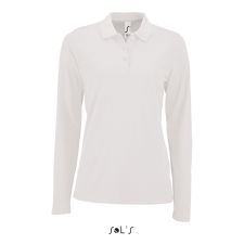 SOL'S PERFECT Női hosszú ujjú galléros piké póló SO02083, White-M női póló