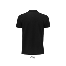 SOL'S PLANET organikus férfi rövid ujjú galléros póló SO03566, Black-XL