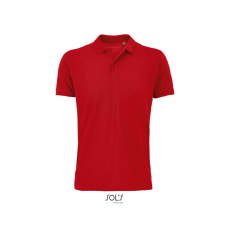 SOL'S PLANET organikus férfi rövid ujjú galléros póló SO03566, Red-L