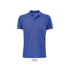 SOL&#039;S PLANET organikus férfi rövid ujjú galléros póló SO03566, Royal Blue-XL férfi póló