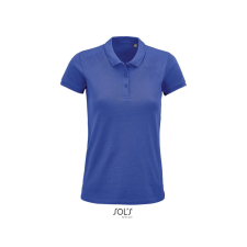 SOL&#039;S PLANET organikus rövid ujjú Női galléros póló SO03575, Royal Blue-3XL női póló