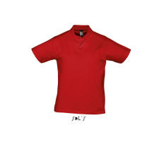 SOL&#039;S PRESCOTT férfi rövid ujjú galléros pamut piké póló SO11377, Red-3XL férfi póló