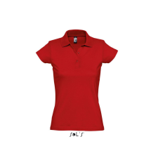 SOL&#039;S PRESCOTT rövid ujjú galléros Női pamut piké póló SO11376, Red-XL női póló