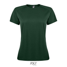 SOL&#039;S raglános Női rövid ujjú sport póló SO01159, Forest Green-XS női póló