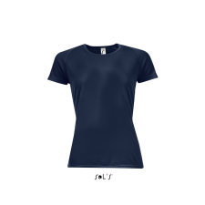 SOL&#039;S raglános Női rövid ujjú sport póló SO01159, French Navy-M női póló