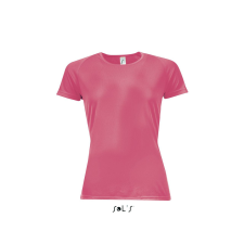 SOL&#039;S raglános Női rövid ujjú sport póló SO01159, Neon Coral-M női póló