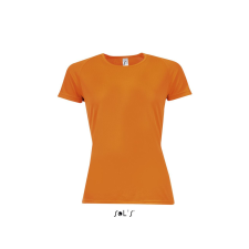 SOL&#039;S raglános Női rövid ujjú sport póló SO01159, Neon Orange-M női póló
