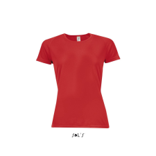 SOL&#039;S raglános Női rövid ujjú sport póló SO01159, Red-XS női póló