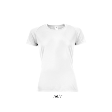 SOL'S raglános Női rövid ujjú sport póló SO01159, White-M női póló