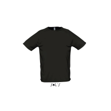 SOL'S raglános, rövid ujjú férfi sport póló SO11939, Black-S
