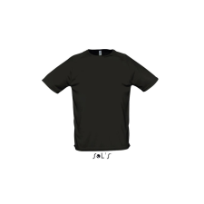SOL'S raglános, rövid ujjú férfi sport póló SO11939, Black-XL férfi póló