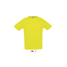 SOL'S raglános, rövid ujjú férfi sport póló SO11939, Neon Yellow-L