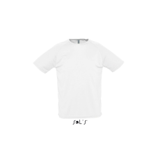 SOL'S raglános, rövid ujjú férfi sport póló SO11939, White-XL