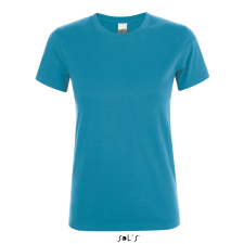 SOL'S REGENT Női kereknyakú rövid ujjú pamut póló SO01825, Aqua-XL női póló