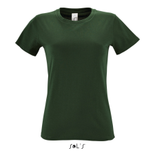 SOL&#039;S REGENT Női kereknyakú rövid ujjú pamut póló SO01825, Bottle Green-S női póló