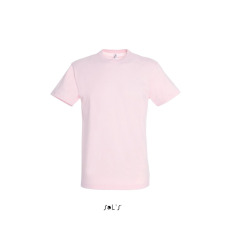 SOL&#039;S REGENT unisex kereknyakú rövid ujjú pamut póló SO11380, Pale Pink-M férfi póló