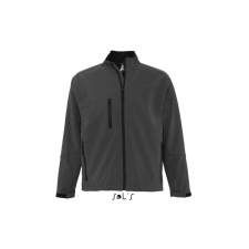 SOL&#039;S RELAX vastag 3 rétegű férfi softshell dzseki SO46600, Charcoal Grey-4XL férfi kabát, dzseki