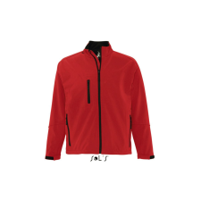 SOL&#039;S RELAX vastag 3 rétegű férfi softshell dzseki SO46600, Pepper Red-M férfi kabát, dzseki