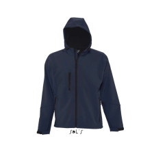 SOL&#039;S REPLAY kapucnis cipzáras férfi softshell dzseki SO46602, French Navy-XL férfi kabát, dzseki
