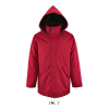 SOL'S ROBYN steppelt bélésű unisex kabát, gallérba rejthető kapucnival SO02109, Red-XL