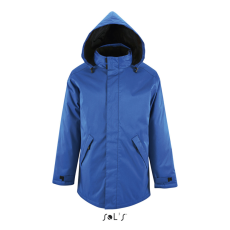 SOL'S ROBYN steppelt bélésű unisex kabát, gallérba rejthető kapucnival SO02109, Royal Blue-4XL