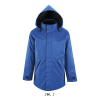 SOL'S ROBYN steppelt bélésű unisex kabát, gallérba rejthető kapucnival SO02109, Royal Blue-M