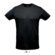 SOL&#039;S rövid ujjú unisex sport póló SO02995, Black-M férfi póló