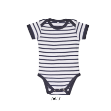 SOL'S SO01401 SOL'S MILES BABY - STRIPED BODYSUIT 12/18M kombidressz, body