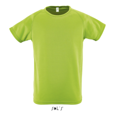 SOL'S SPORTY raglán ujjú kereknyakú gyerek sportpóló SO01166, Apple Green-6A