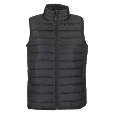 SOL'S STREAM Női oldalzsebes cipzáras steppelt mellény SO04021, Charcoal Grey-L női mellény