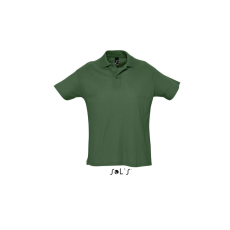 SOL'S SUMMER II rövid ujjú férfi galléros piké pamut póló SO11342, Golf Green-XL