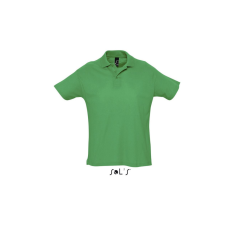 SOL'S SUMMER II rövid ujjú férfi galléros piké pamut póló SO11342, Kelly Green-XL