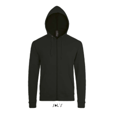 SOL'S unisex cipzáras kapucnis pulóver SO01714, Black-S női pulóver, kardigán